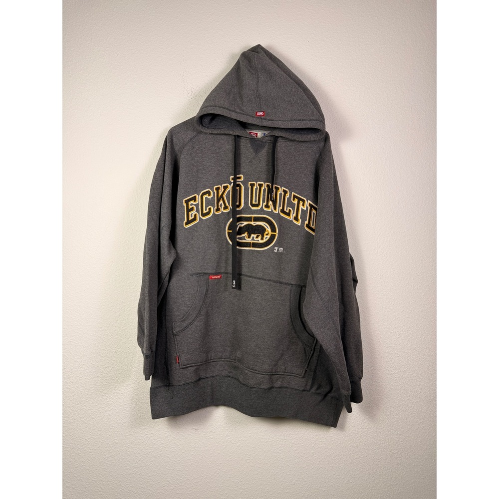 ECKO UNLTD Rhino Logo Hoodie Gray XL Y2K Streetwear Vintage - Picture 1 of 7